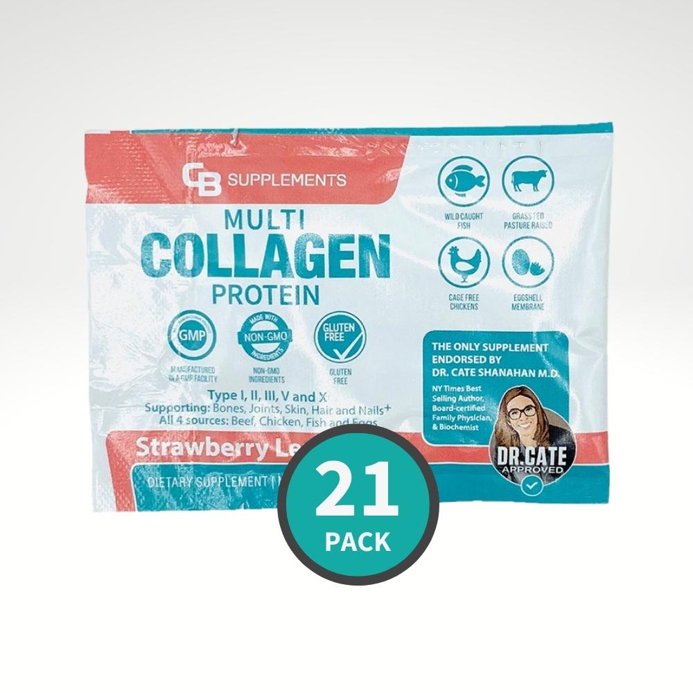 Single Serve Travel Pack Strawberry Lemonade Multi Collagen - 21 pack