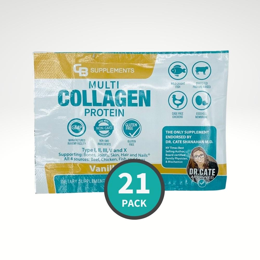 Single Serve Travel Pack Vanilla Multi Collagen - 21 pack