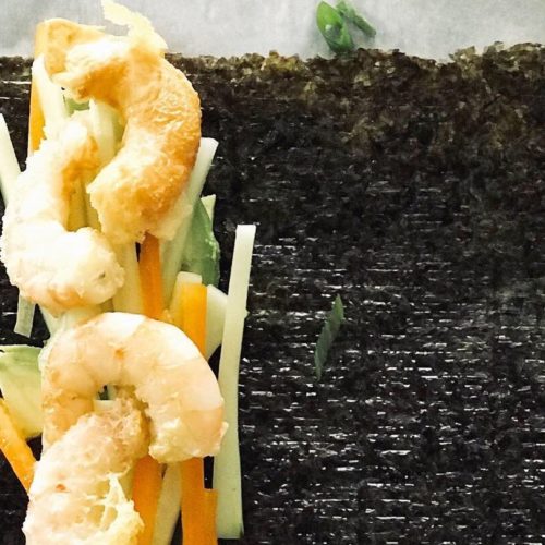 Air Fried Shrimp Tempura Collagen Sushi Recipe