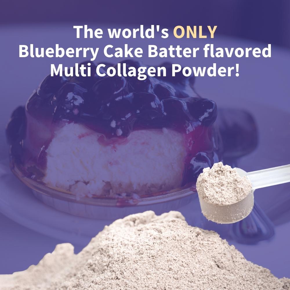 The World's only Blueberry Cake Batter Multi Collagen Protein Powder