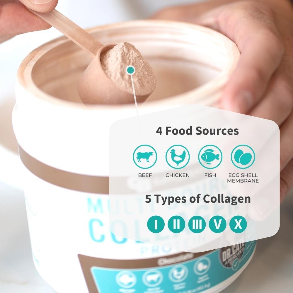 Chocolate Multi Collagen Protein Powder - 5 Types of Collagen