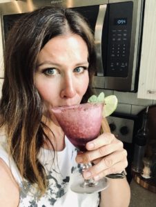 Collagen-Infused Frozen Blueberry Mojito