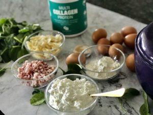 Creamy Collagen Quiche Lorraine Ingredients