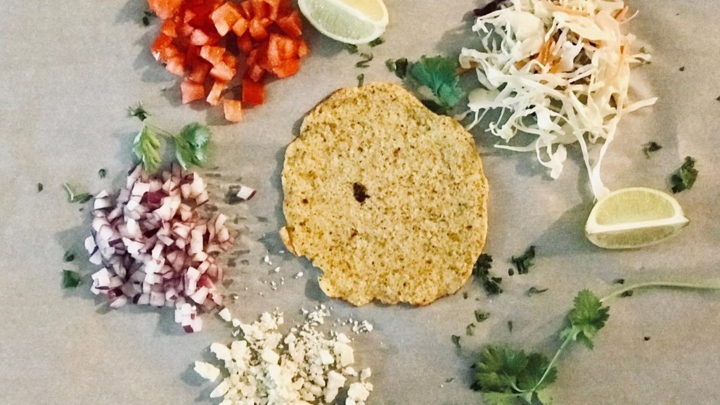 Fish Tacos on homemade Collagen Cauliflower Tortillas Recipe