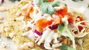 Fish Tacos on homemade Collagen Cauliflower Tortillas