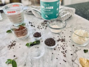 Mint Chocolate Collagen Smoothie Ingredients