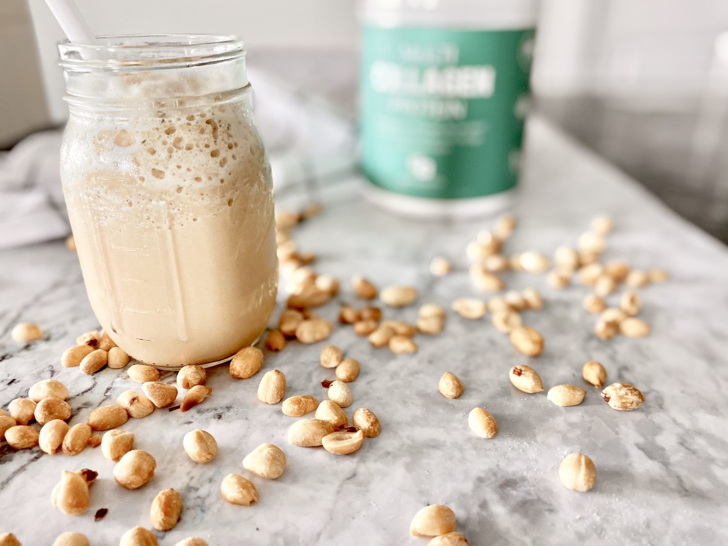Peanut Butter Collagen Smoothie without spinach
