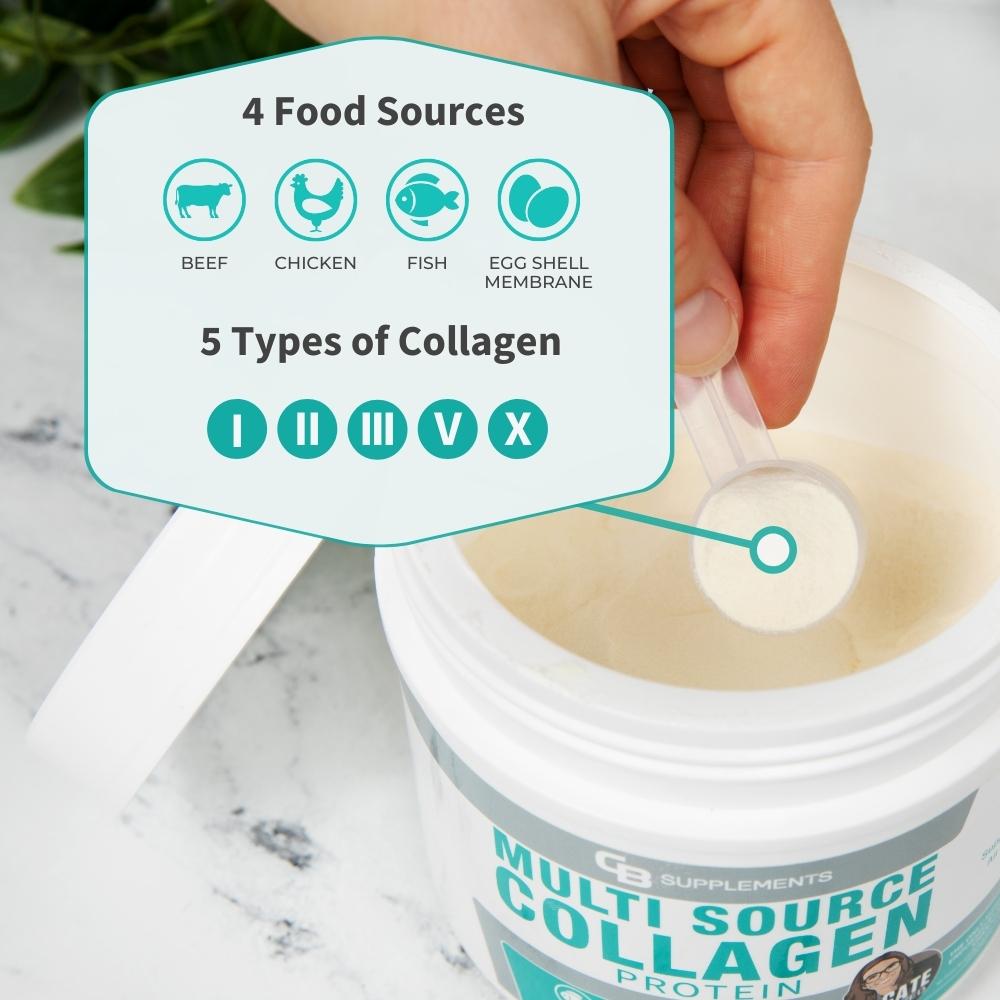 Unflavored Multi Collagen Protein Powder - 5 Types of Collagen